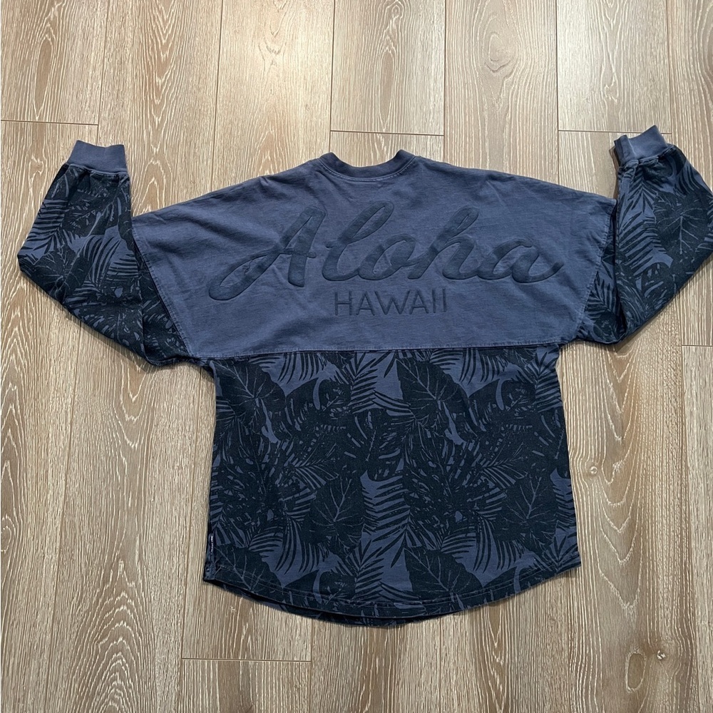 Spirit Jersey Aloha Navy Crew Neck Heavy Cotton Tshirt (lightweight sweats) sz M - Picture 10 of 10